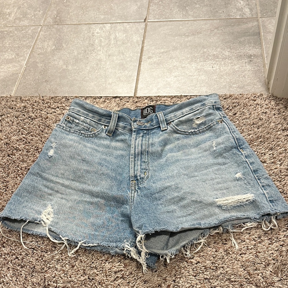 BDG urban outfitters Faded Blue Ripped Jean Shorts